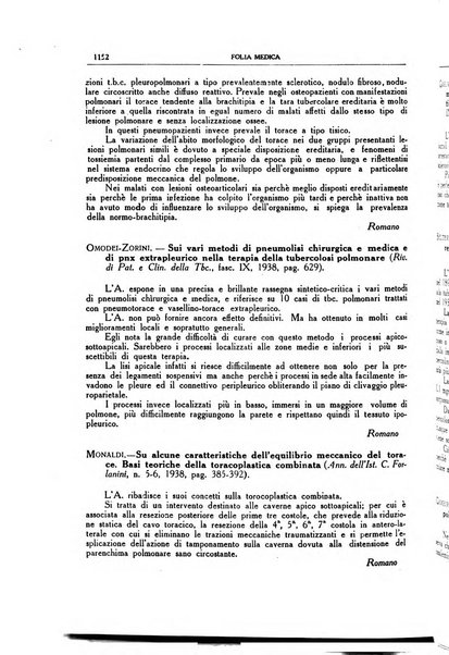 Folia medica periodico trimensile di patologia e clinica medica