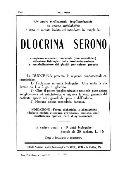 Folia medica periodico trimensile di patologia e clinica medica