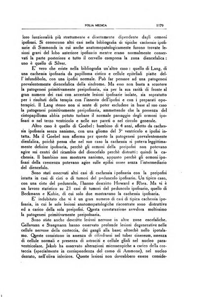 Folia medica periodico trimensile di patologia e clinica medica