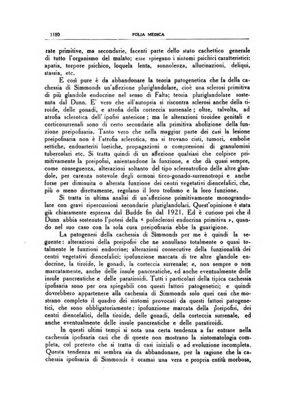 Folia medica periodico trimensile di patologia e clinica medica