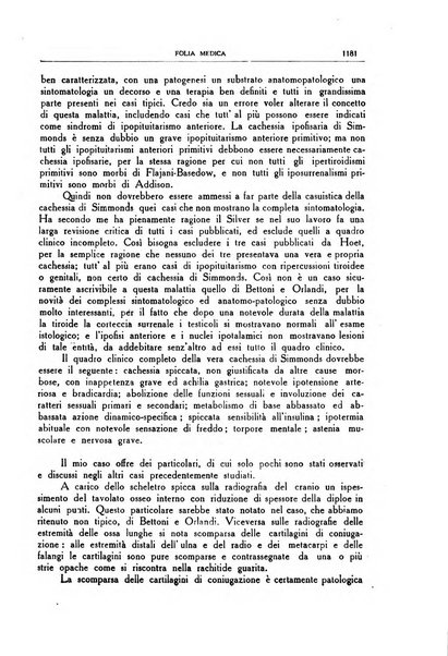 Folia medica periodico trimensile di patologia e clinica medica