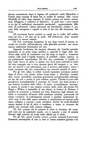 Folia medica periodico trimensile di patologia e clinica medica