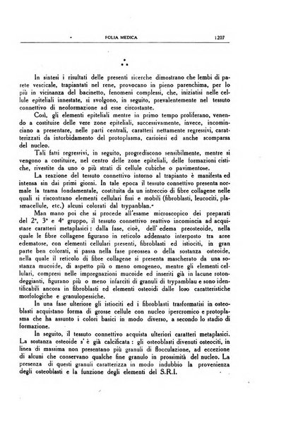 Folia medica periodico trimensile di patologia e clinica medica