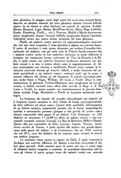 Folia medica periodico trimensile di patologia e clinica medica