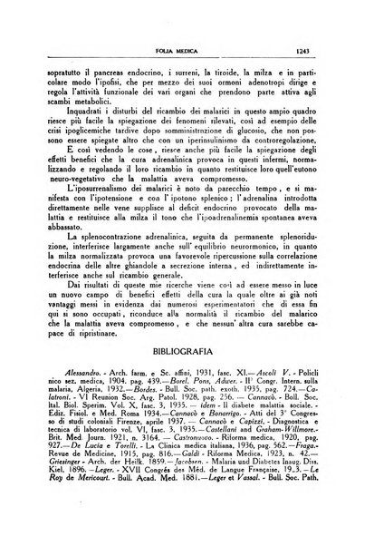 Folia medica periodico trimensile di patologia e clinica medica