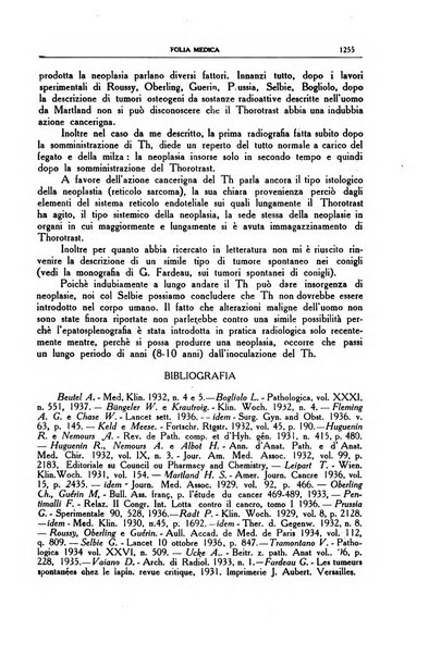 Folia medica periodico trimensile di patologia e clinica medica