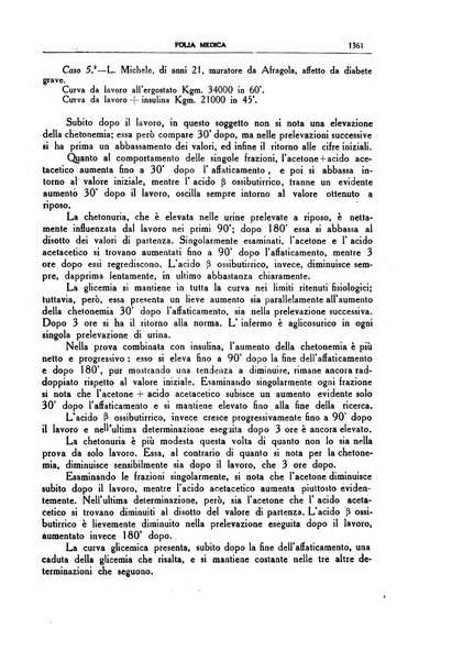 Folia medica periodico trimensile di patologia e clinica medica