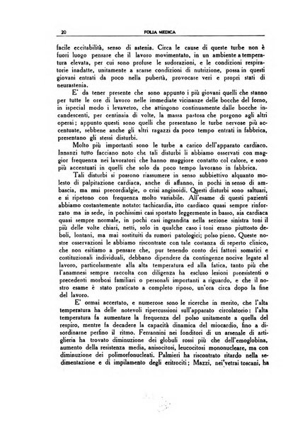 Folia medica periodico trimensile di patologia e clinica medica