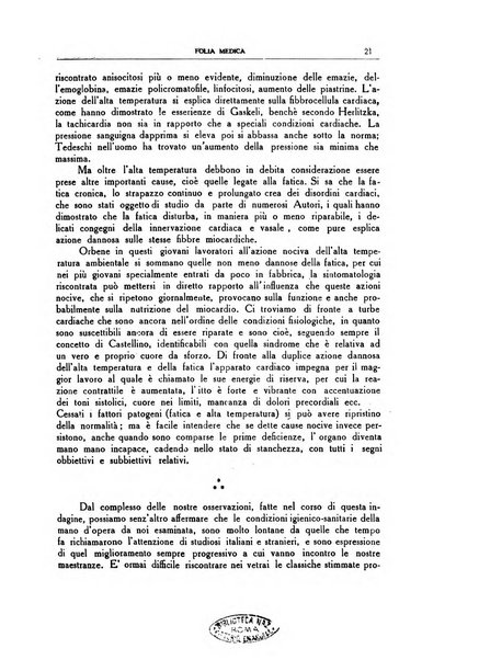 Folia medica periodico trimensile di patologia e clinica medica