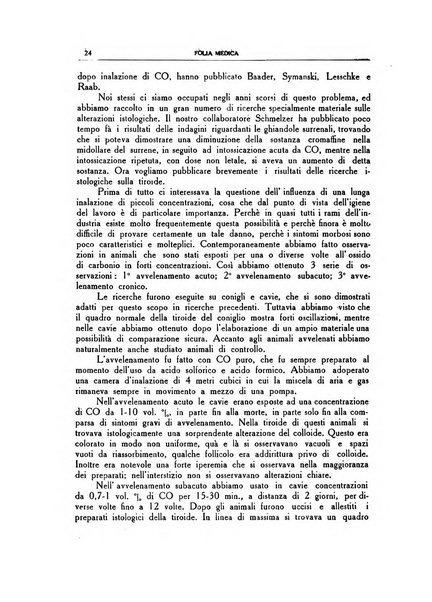 Folia medica periodico trimensile di patologia e clinica medica