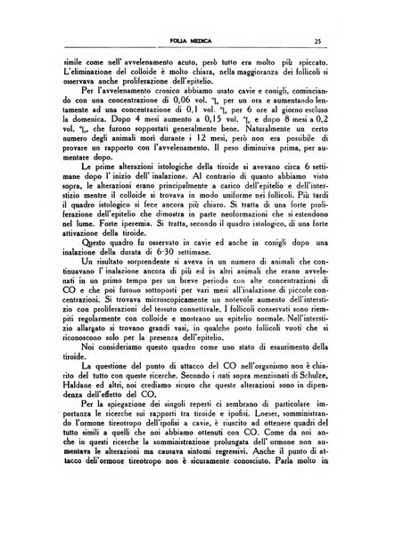 Folia medica periodico trimensile di patologia e clinica medica