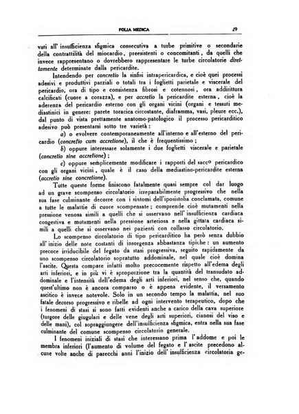 Folia medica periodico trimensile di patologia e clinica medica