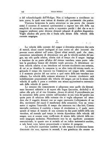 Folia medica periodico trimensile di patologia e clinica medica