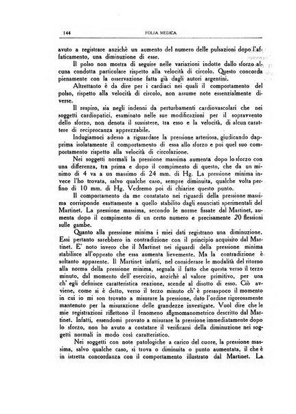 Folia medica periodico trimensile di patologia e clinica medica