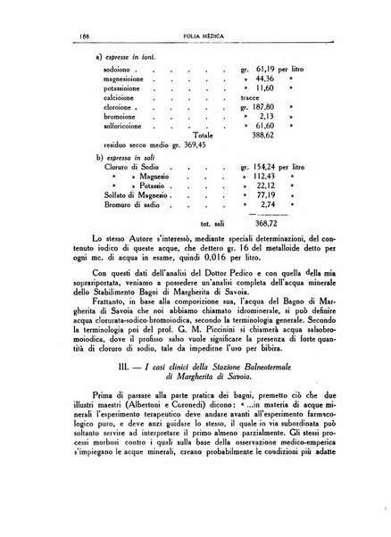 Folia medica periodico trimensile di patologia e clinica medica