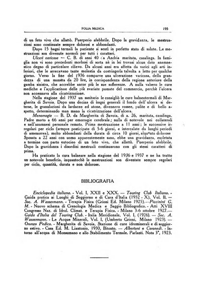 Folia medica periodico trimensile di patologia e clinica medica