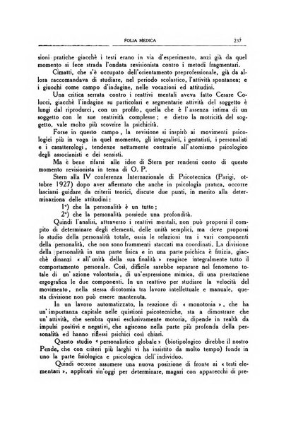 Folia medica periodico trimensile di patologia e clinica medica