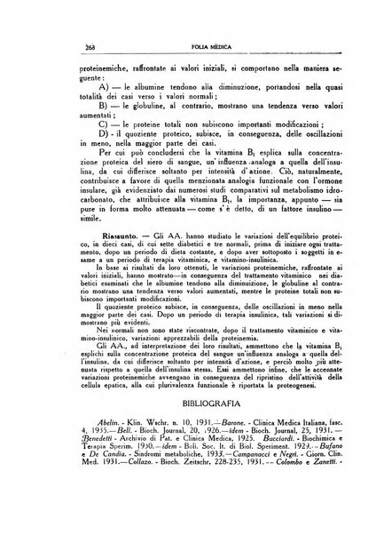 Folia medica periodico trimensile di patologia e clinica medica