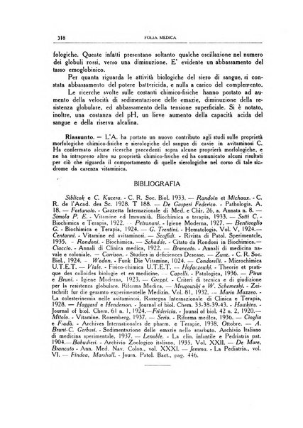 Folia medica periodico trimensile di patologia e clinica medica