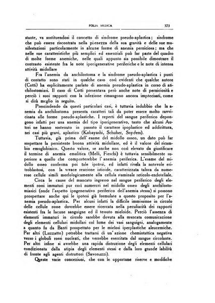 Folia medica periodico trimensile di patologia e clinica medica