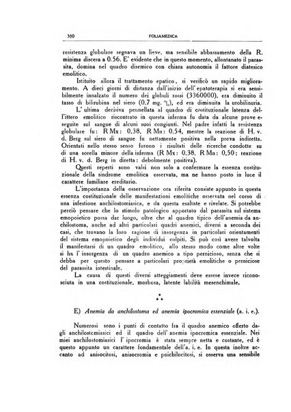 Folia medica periodico trimensile di patologia e clinica medica