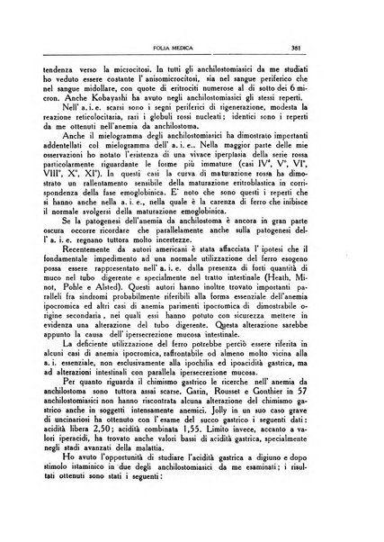 Folia medica periodico trimensile di patologia e clinica medica