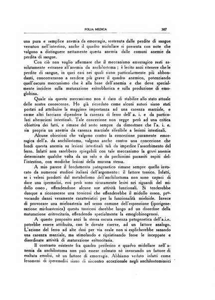 Folia medica periodico trimensile di patologia e clinica medica