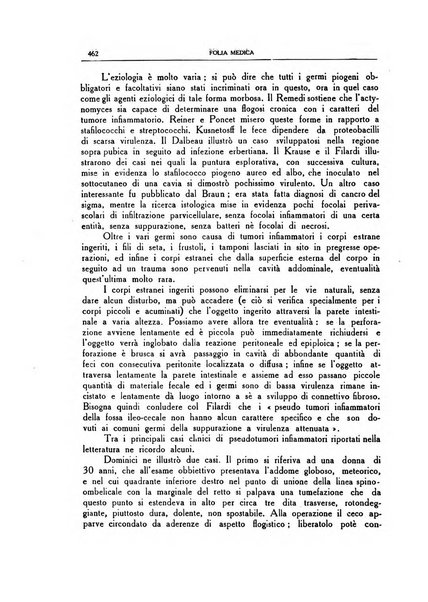 Folia medica periodico trimensile di patologia e clinica medica