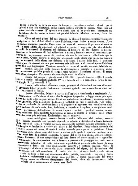 Folia medica periodico trimensile di patologia e clinica medica