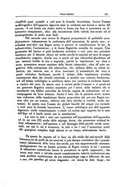 Folia medica periodico trimensile di patologia e clinica medica