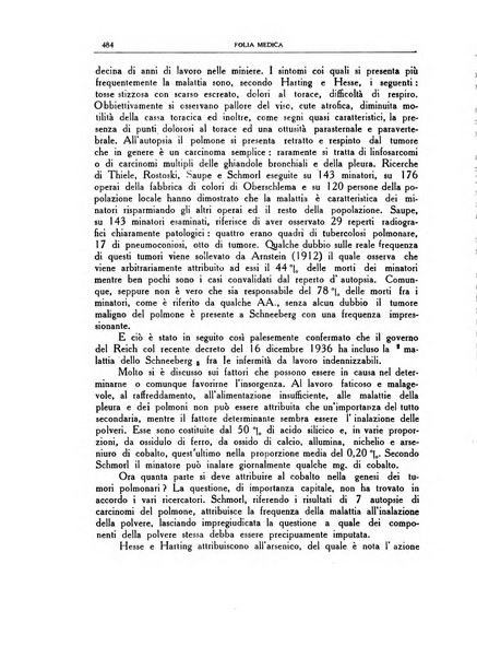 Folia medica periodico trimensile di patologia e clinica medica