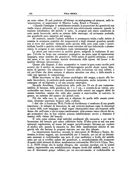 Folia medica periodico trimensile di patologia e clinica medica