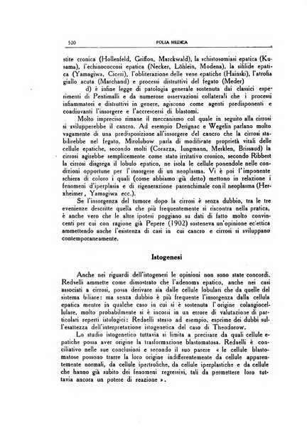 Folia medica periodico trimensile di patologia e clinica medica