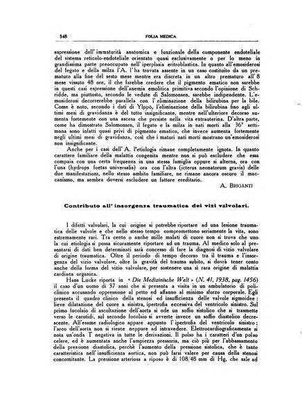 Folia medica periodico trimensile di patologia e clinica medica