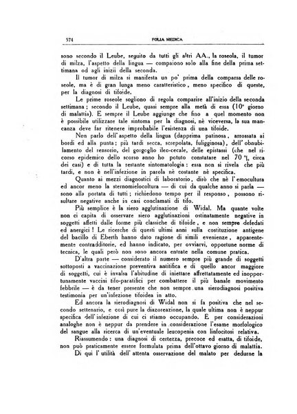 Folia medica periodico trimensile di patologia e clinica medica