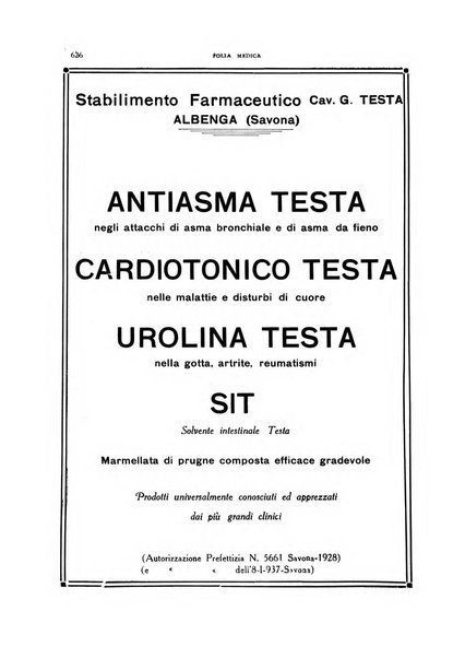 Folia medica periodico trimensile di patologia e clinica medica