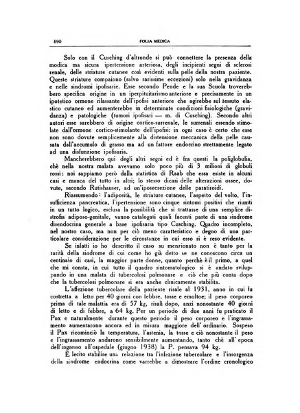 Folia medica periodico trimensile di patologia e clinica medica