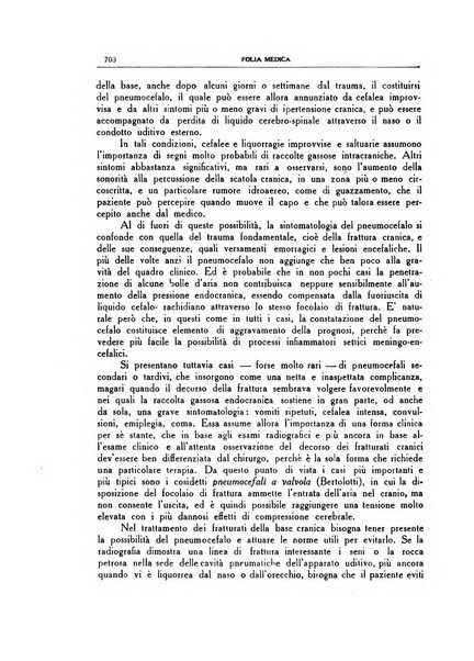 Folia medica periodico trimensile di patologia e clinica medica