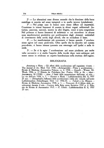 Folia medica periodico trimensile di patologia e clinica medica