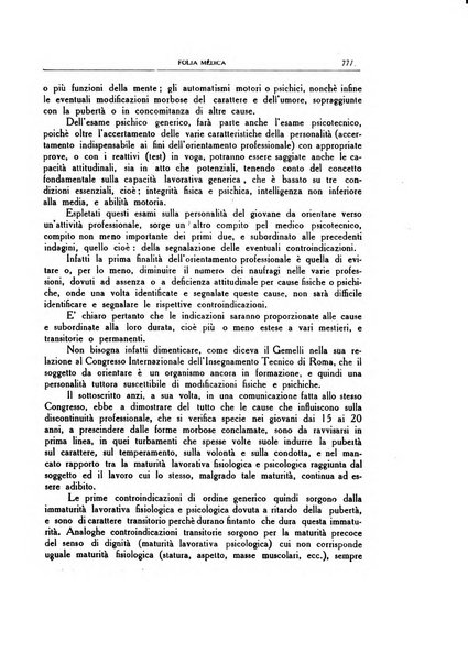 Folia medica periodico trimensile di patologia e clinica medica