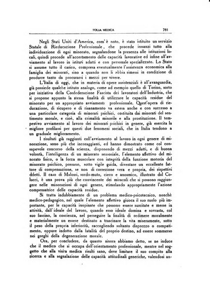 Folia medica periodico trimensile di patologia e clinica medica