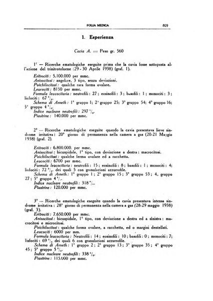 Folia medica periodico trimensile di patologia e clinica medica