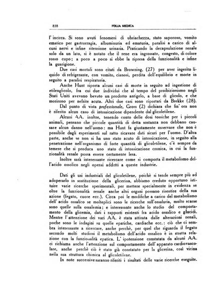 Folia medica periodico trimensile di patologia e clinica medica