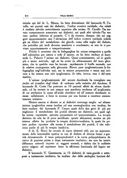 Folia medica periodico trimensile di patologia e clinica medica