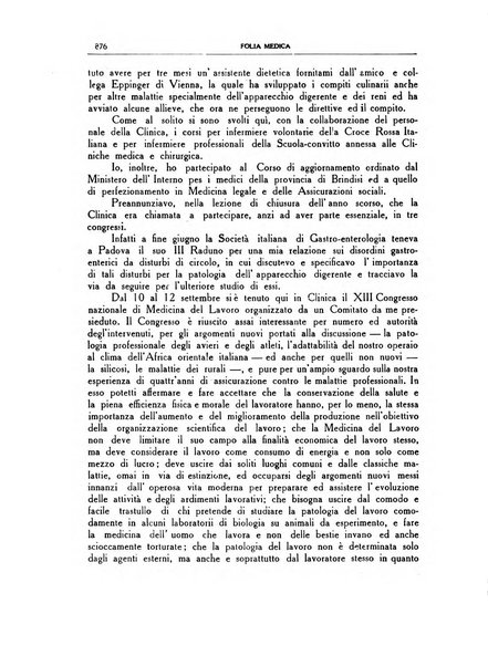 Folia medica periodico trimensile di patologia e clinica medica