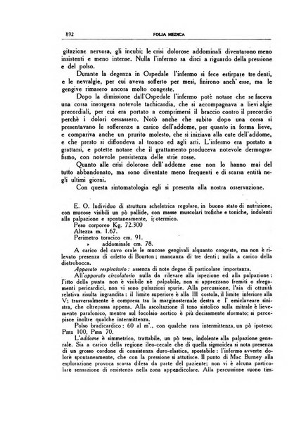 Folia medica periodico trimensile di patologia e clinica medica