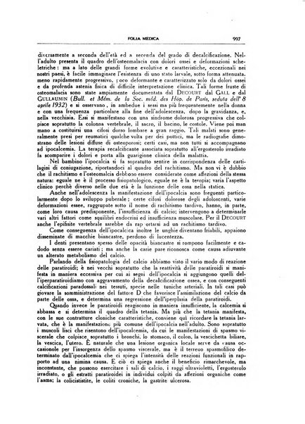 Folia medica periodico trimensile di patologia e clinica medica