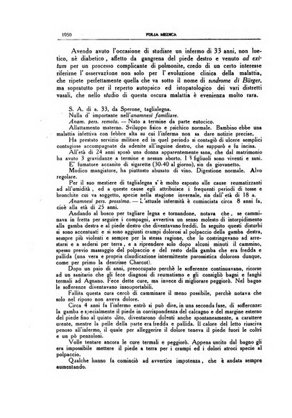 Folia medica periodico trimensile di patologia e clinica medica