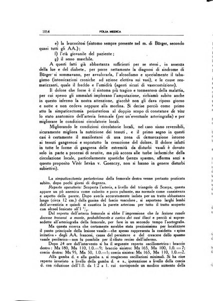 Folia medica periodico trimensile di patologia e clinica medica