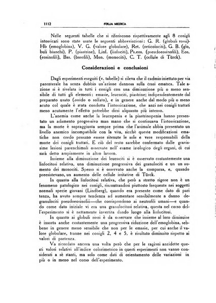 Folia medica periodico trimensile di patologia e clinica medica